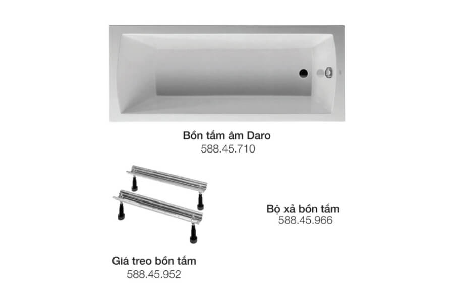 Bồn tắm âm Daro 1700 Duravit 588.45.370