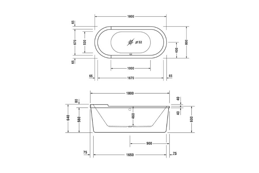 Bồn tắm độc lập Duravit Starck 588.45.613