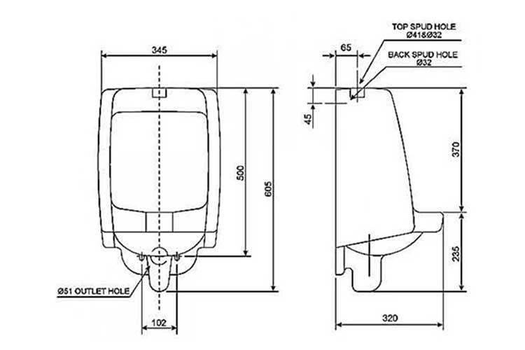 Bồn tiểu nam American Standard VF-6401