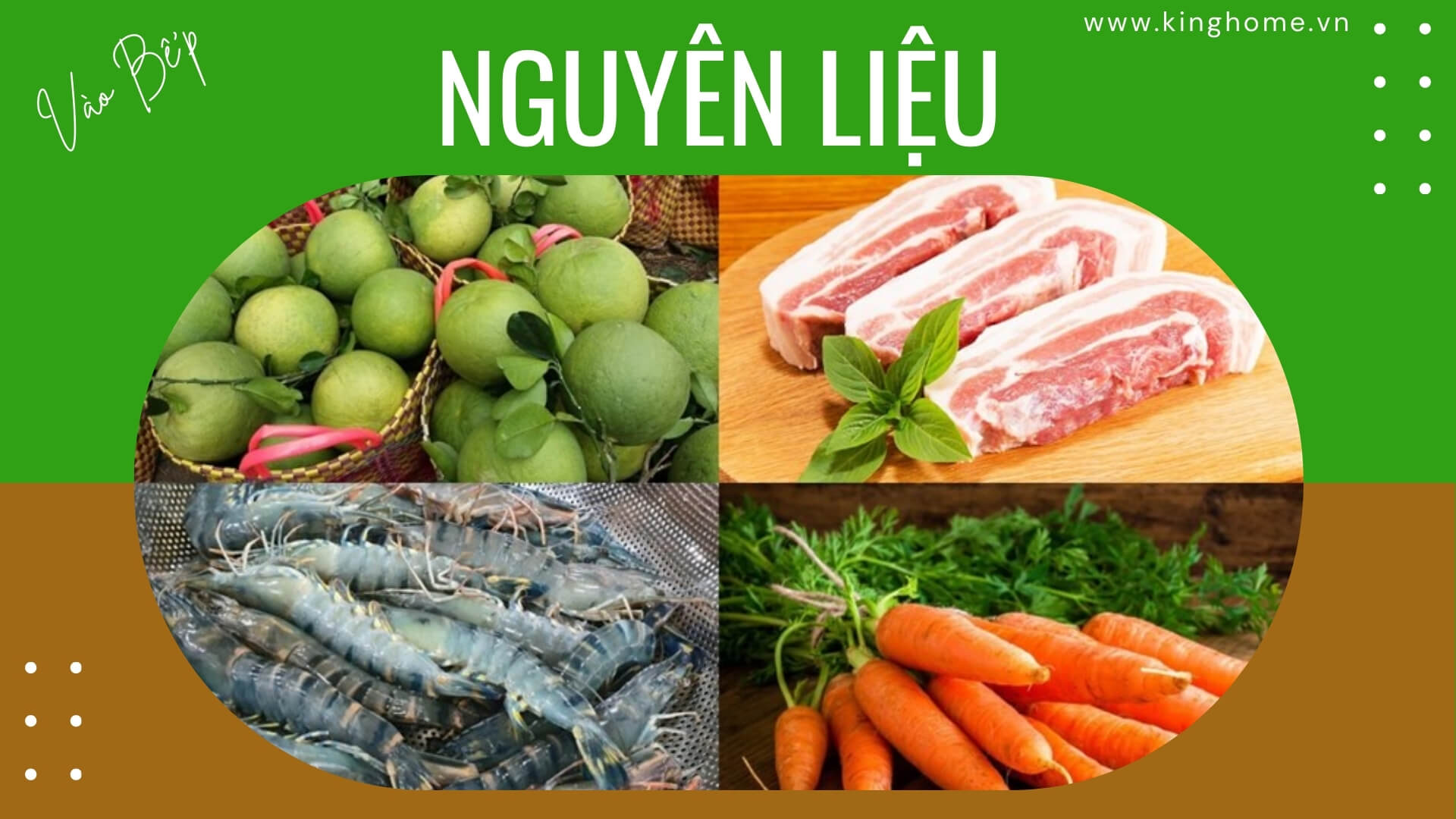 Nguyên liệu làm Gỏi bưởi tôm thịt