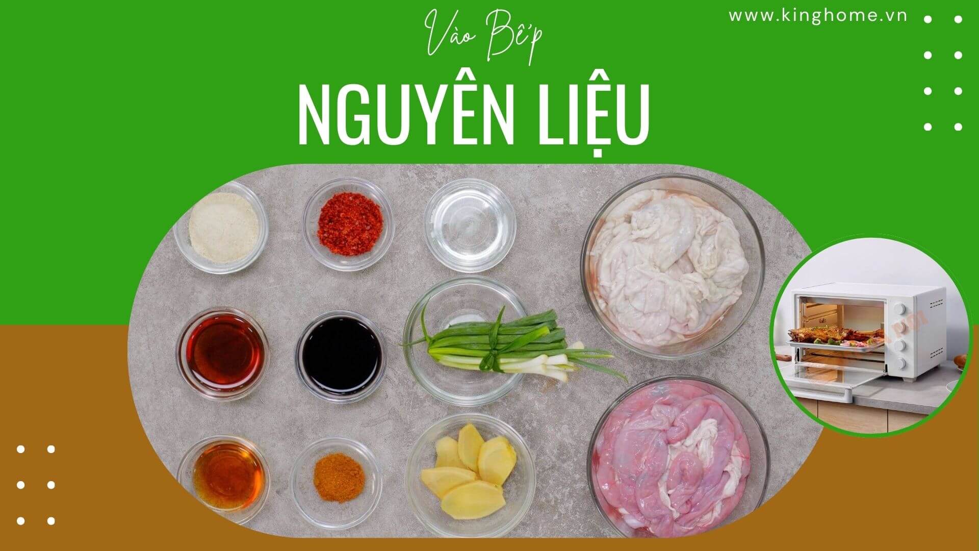 Nguyên liệu làm Món lòng nướng Hàn Quốc