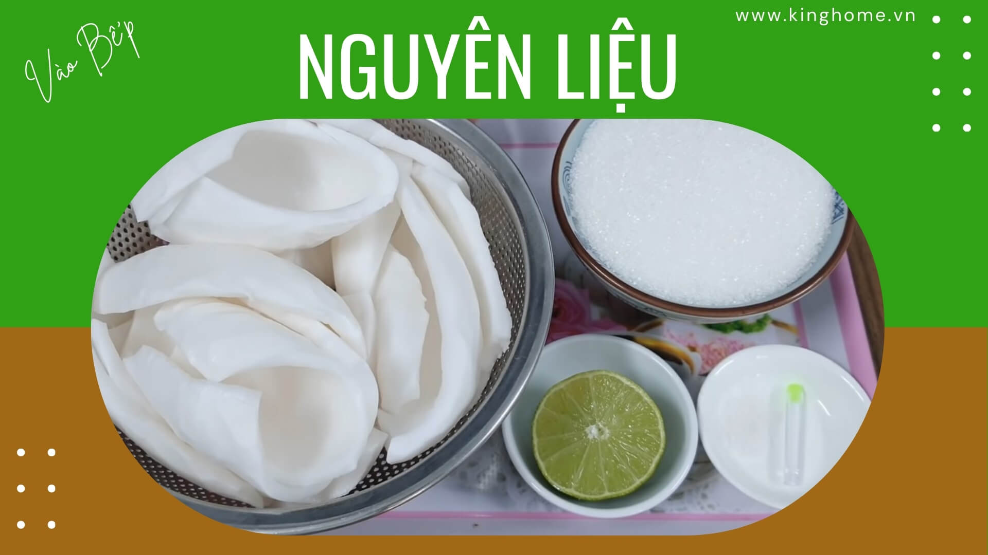 Nguyên liệu làm mứt dừa non dẻo