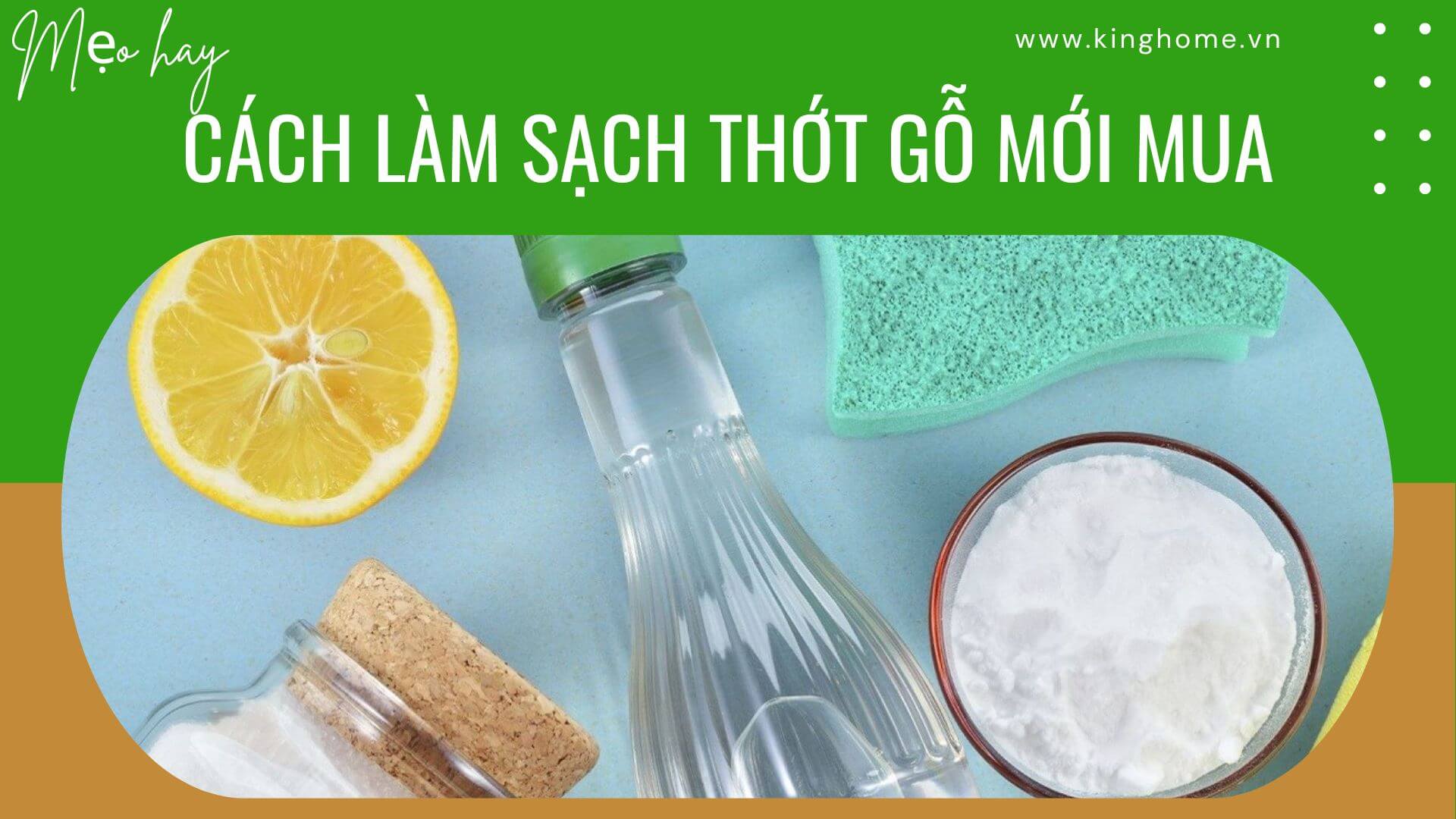 Cách làm sạch thớt gỗ mới mua