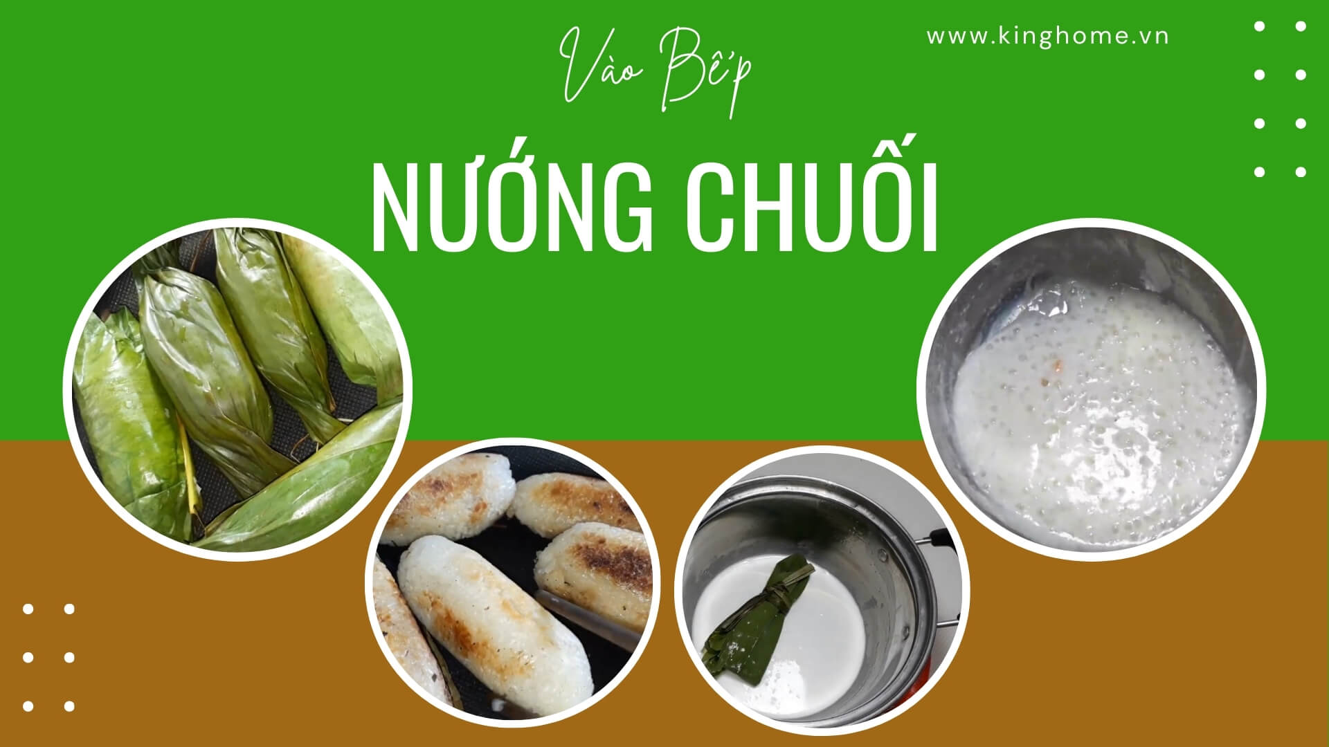 Chế biến chè chuối nếp nướng bột báng