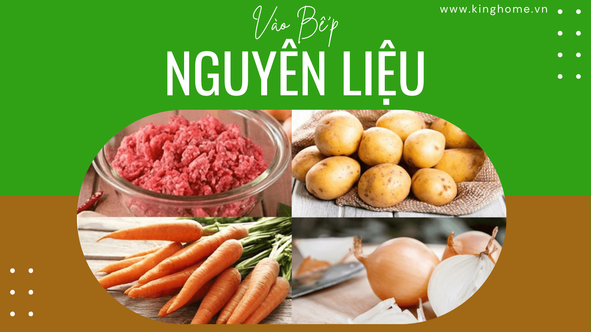 Nguyên liệu nấu súp khoai tây thịt bò