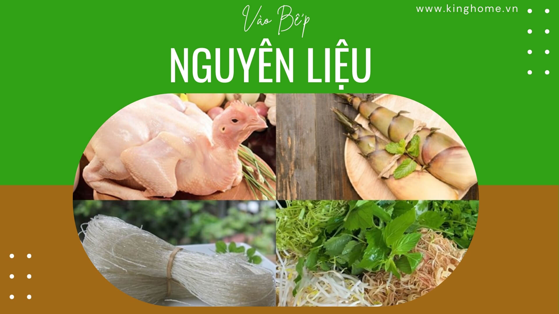 Nguyên liệu làm miến gà măng tươi