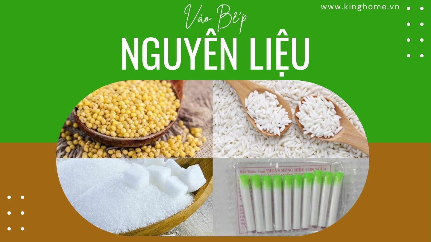 Nguyên liệu nấu xôi kê tại nhà bằng nồi cơm điện