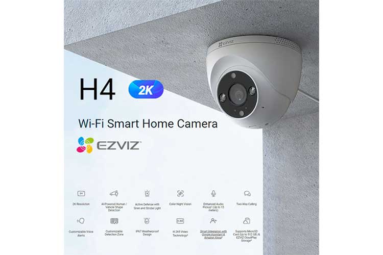 Camera WiFi bán cầu thông minh Ezviz H4 2K (3MP)