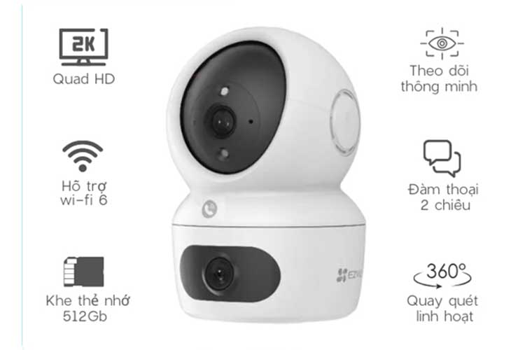 Camera WiFi ống kính kép Ezviz H7C (4MP+4MP)