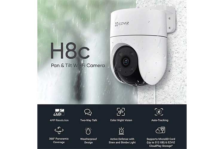 Camera Wifi quay quét Ezviz CS-H8C 2K 3MP Pro Color