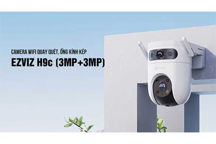 Camera Wifi quay quét, ống kính kép Ezviz H9c (3MP+3MP)