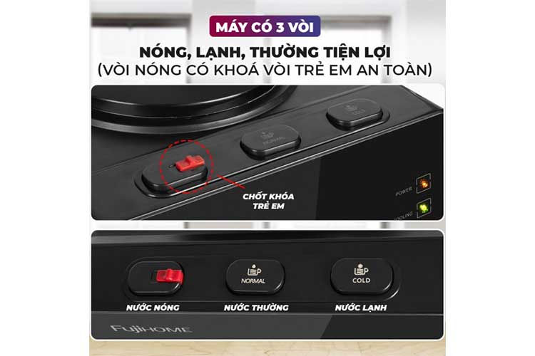 Cây nước nóng lạnh Fujihome WD61E