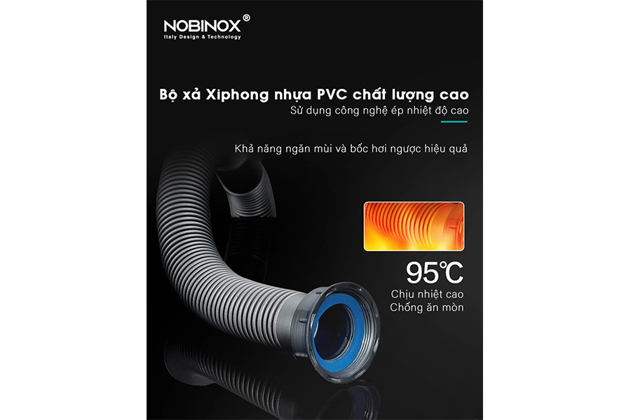 Chậu Rửa Bát 1 Hố Nobinox Lumia Nj557