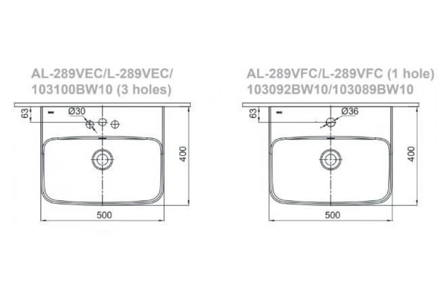 Chậu rửa lavabo Inax AL-289V (AL289V) treo tường