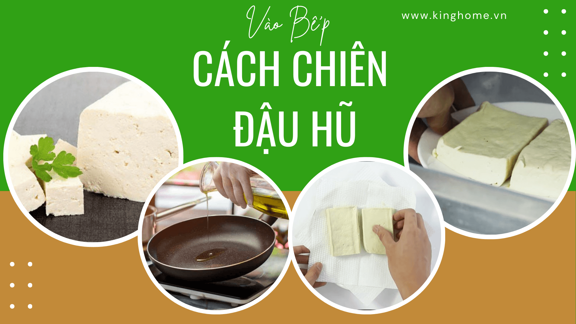 Cách chiên đậu hũ giòn ngon