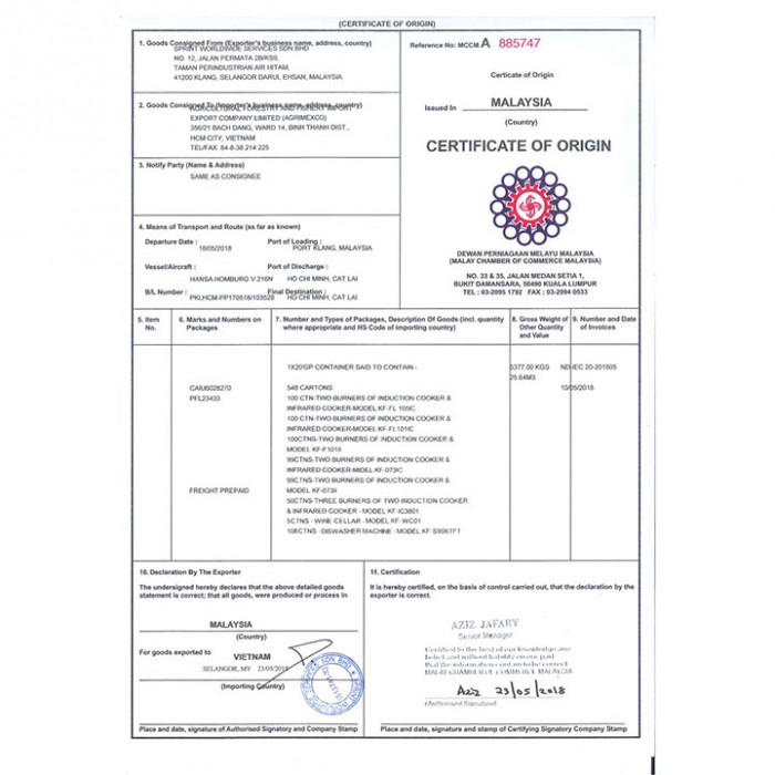giấy nhập khẩu Malaysia Tủ rượu Kaff KF-WC01