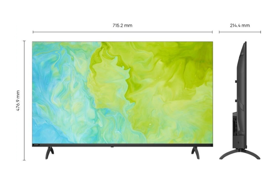 Kích thước Google Tivi Coocaa HD 32 inch 32Z73