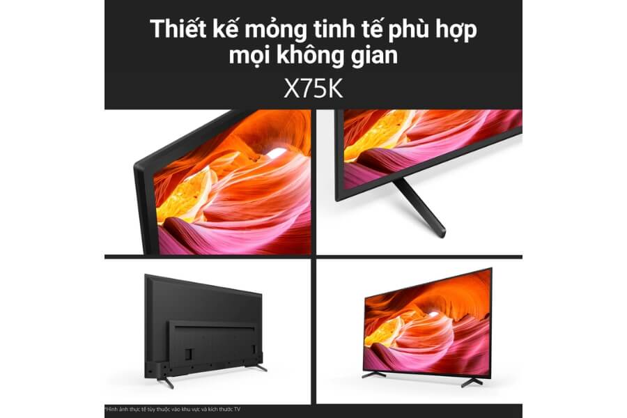 Thiết kế Google Tivi Sony 4K 50 inch KD-50X75K