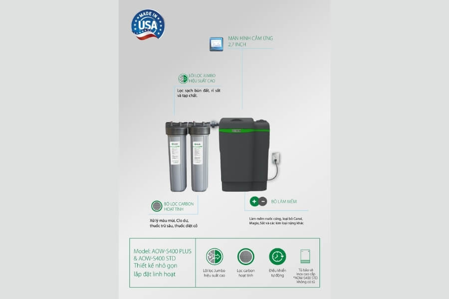 Hệ thống lọc nước đầu nguồn A.O.Smith AOW-S400 STD