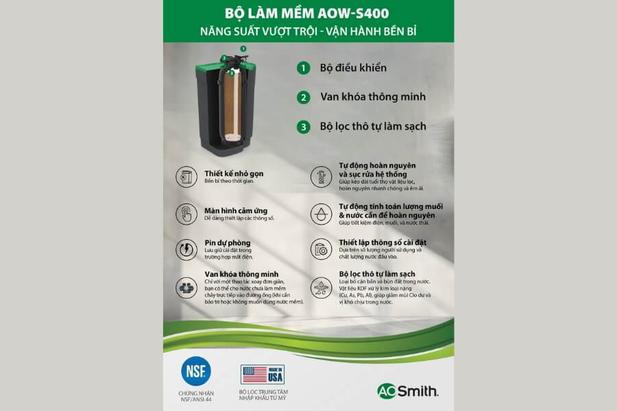 Hệ thống lọc nước đầu nguồn A.O.Smith AOW-S400 STD
