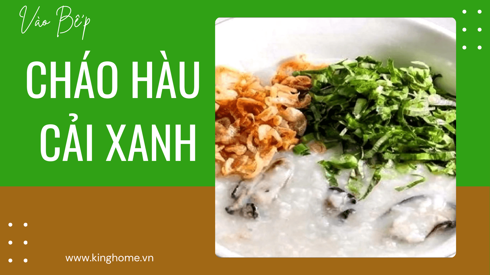 Cháo hàu cải xanh