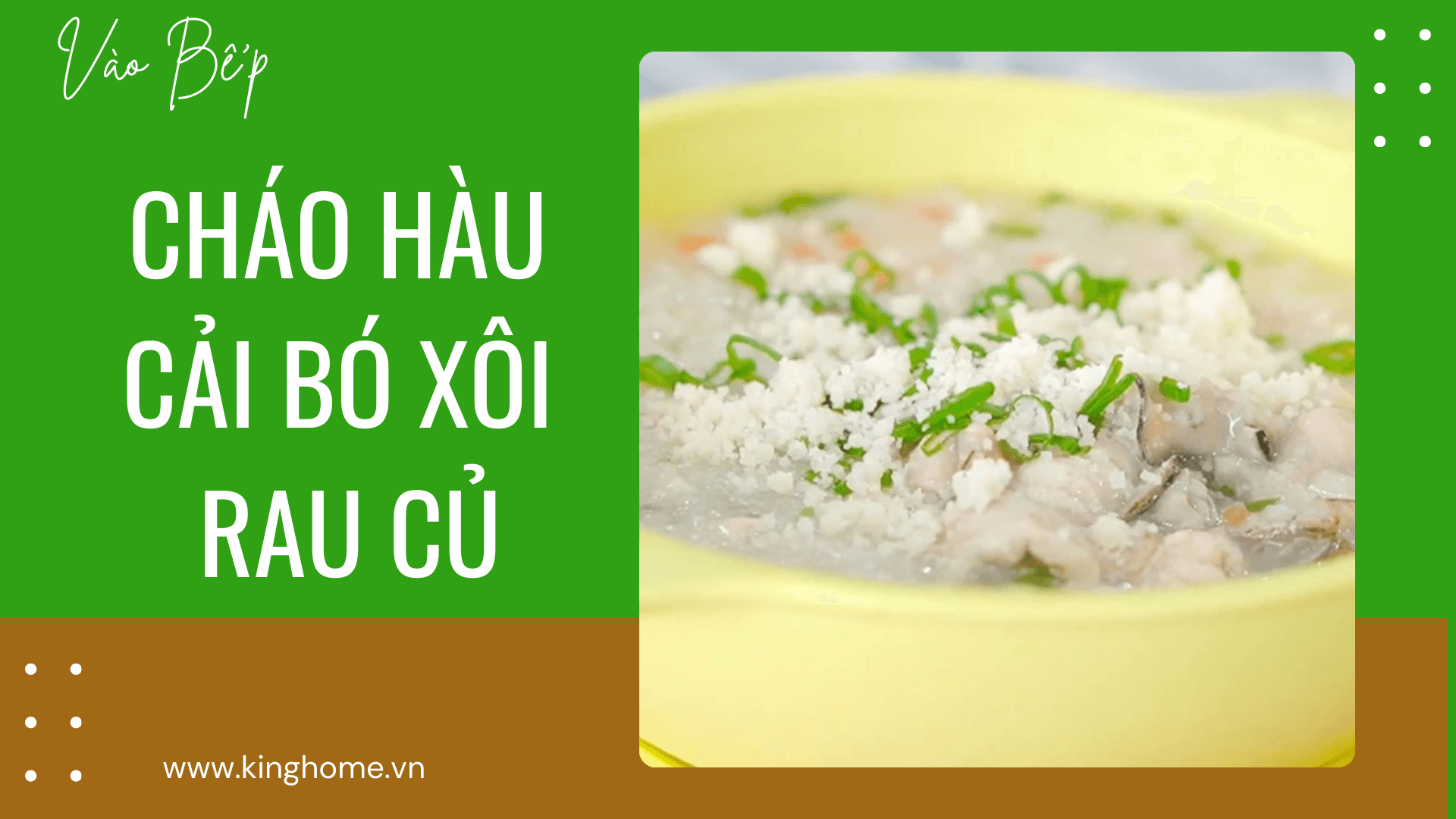 Cháo hàu cải bó xôi rau củ