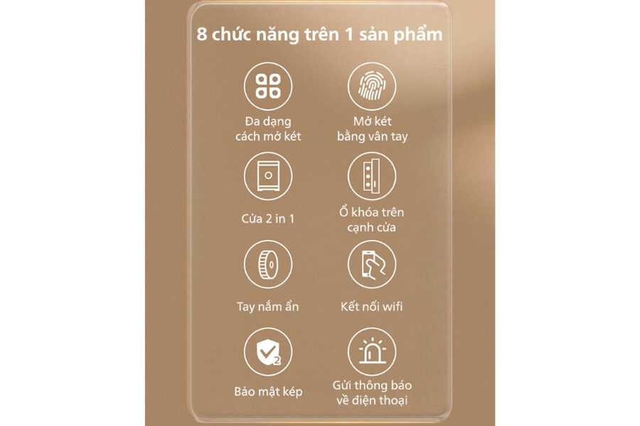 Két sắt thông minh Philips SBX602 113kg Vàng