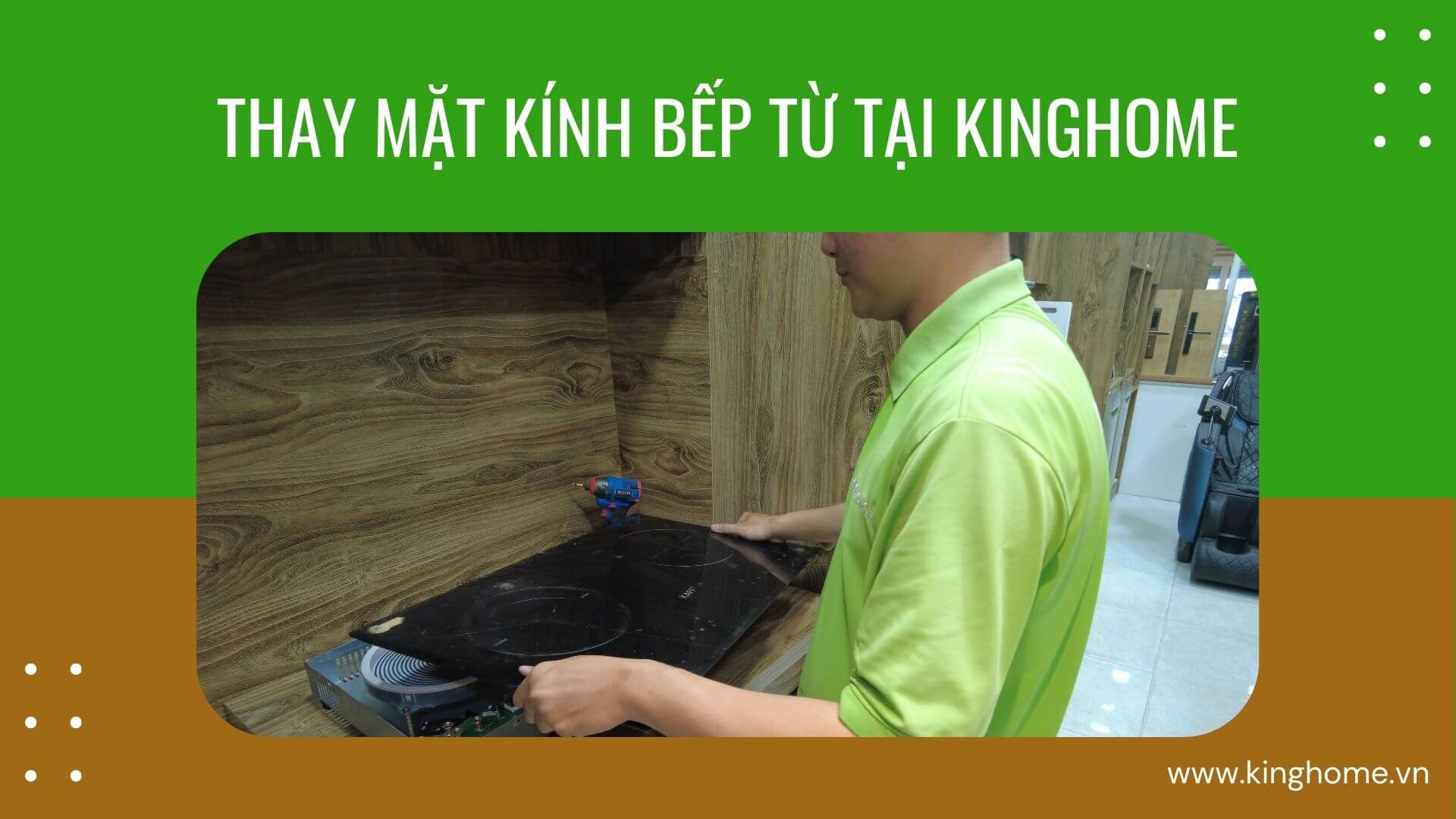 thay kính bếp từ tại KingHome