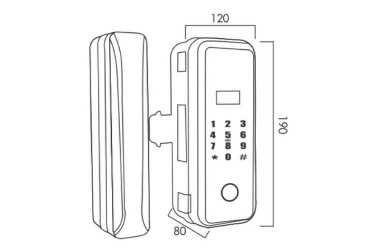 Khóa cửa kính Kassler KL- 589-APP