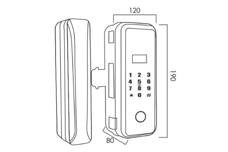 Khóa cửa kính vân tay Kassler KL-569 App Remote