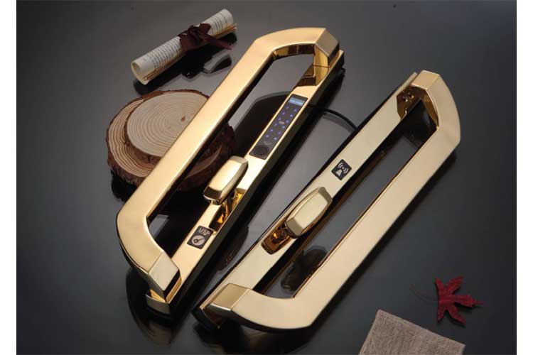 Khóa cửa nhôm vân tay Hubert HB CNI8 EU GOLD 24K