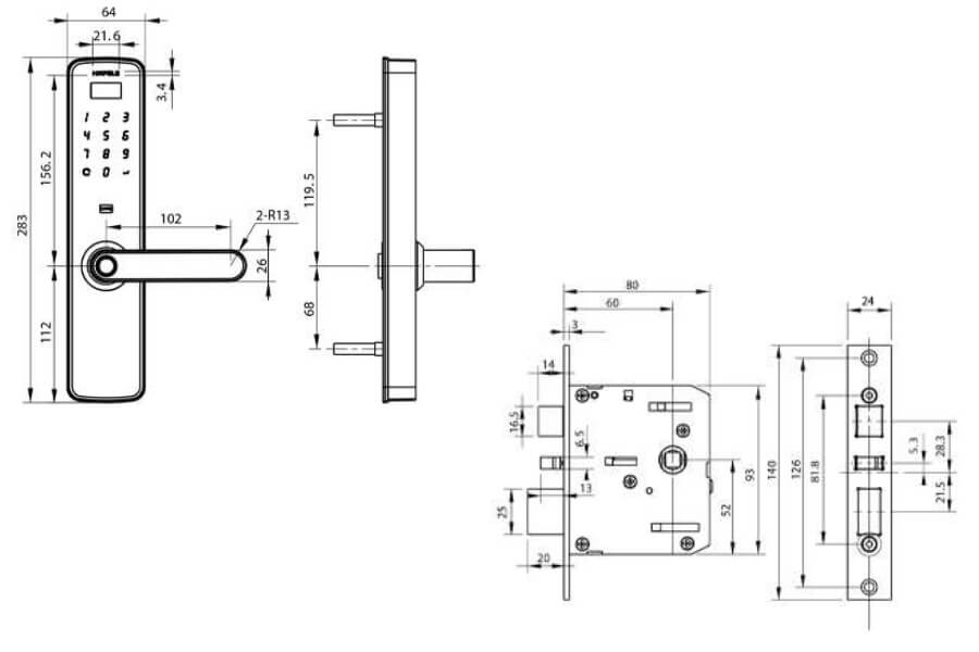 Khóa điện tử Hafele DL7100 912.05.498