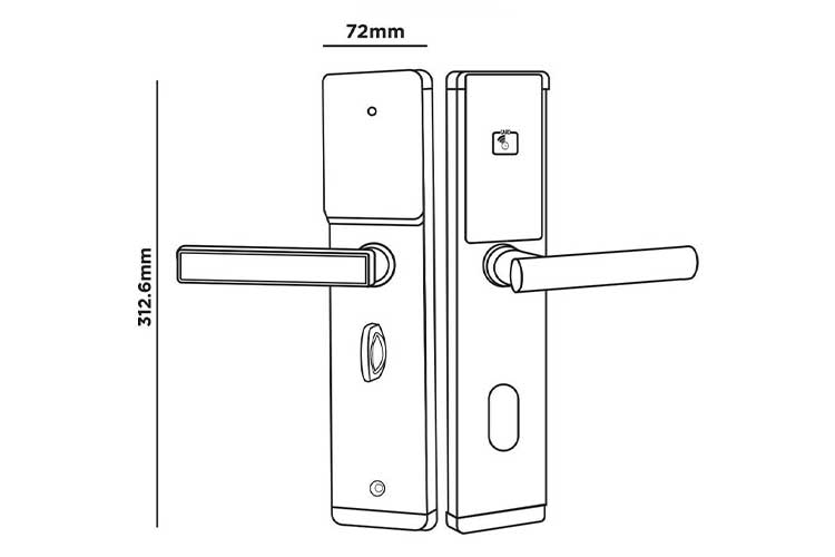 Khóa khách sạn điện tử Hubert HB KSCG77 BLACK