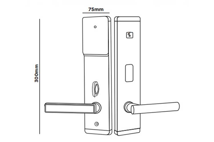 Khóa khách sạn điện tử Hubert HB KSCG82 SILVER