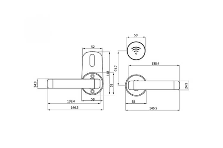 Khóa khách sạn điện tử Hyundai HY-HL03 BLACK