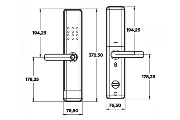 Khóa cửa gỗ điện tử Hyundai HY-SL007 AMBER GOLD