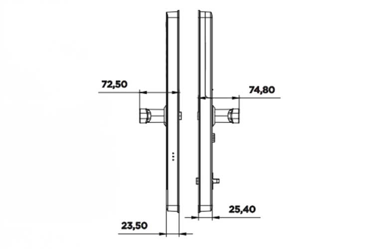 Khóa cửa gỗ điện tử Hyundai HY-SL007 AMBER GOLD