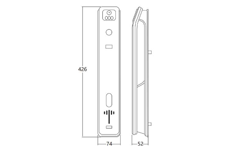 Khóa cửa gỗ điện tử Hyundai HY-SLA808F BROWN