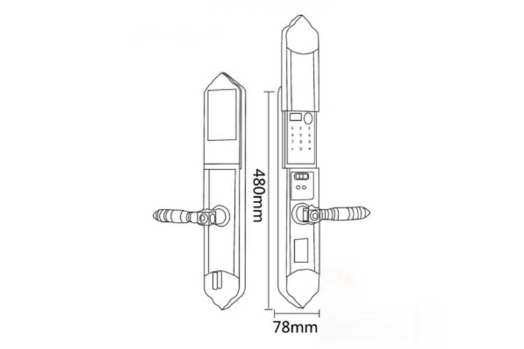 Khóa điện tử đại sảnh Hyundai HY-SLC8817 GOLD