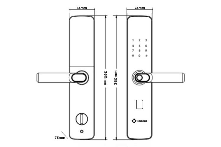 Khóa dự án điện tử Hubert HB CGDA05 - Chống Cháy