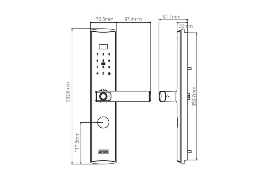 Khóa thông minh Giovani GSL-A2CBK