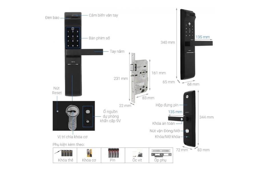 Khóa vân tay Yale YDM 7116 MB