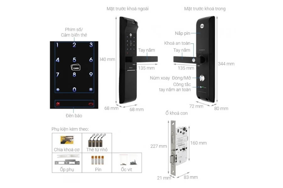 Khóa vân tay Yale YDM7116A MB