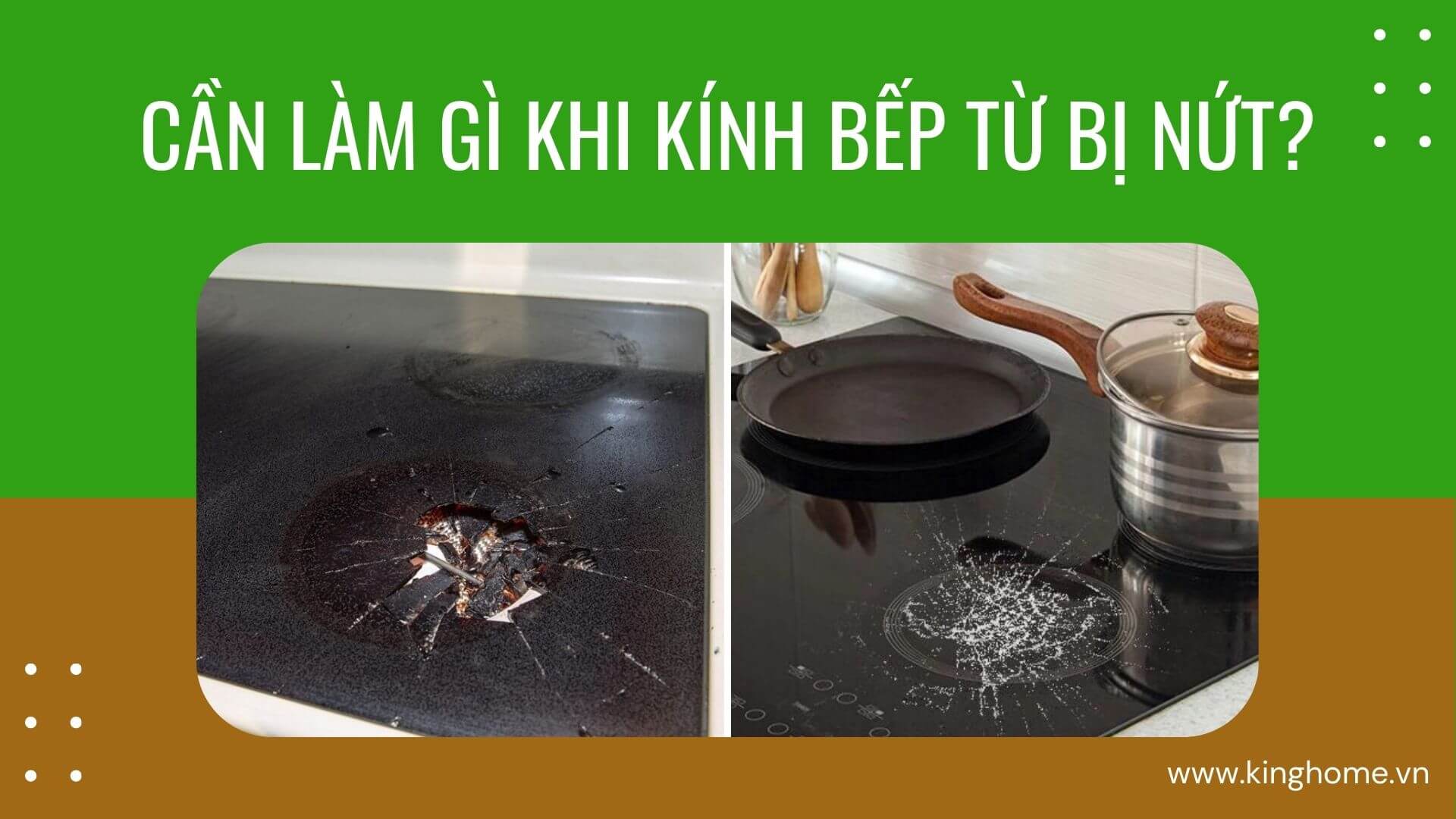 Cần làm gì khi kính bếp từ bị nứt