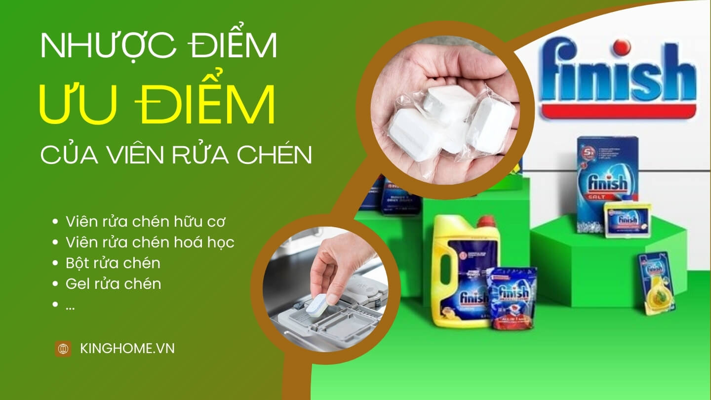 ưu và nhược điểm của viên rửa chén bát