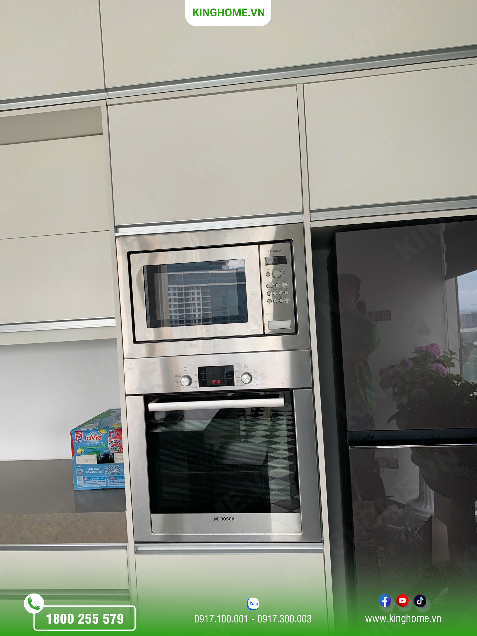 Lắp Đặt Combo Bếp Từ Bosch & Vệ Sinh Combo Thiết Bị Nhà Bếp Tại KDC Sài Gòn Pearl Phường Thạnh Mỹ Tây