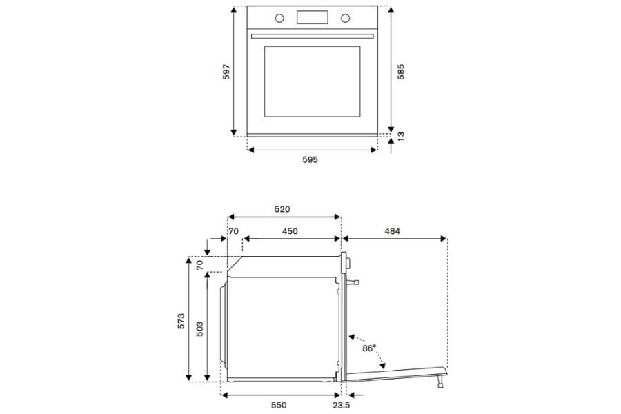 Lò nướng âm tủ Bertazzoni F6011MODELC