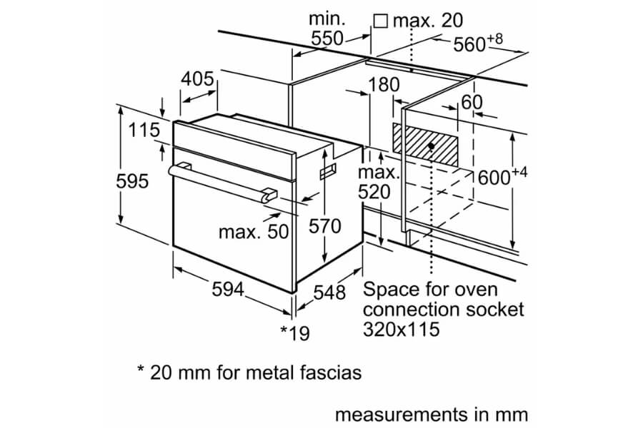 Lò nướng âm tủ Bosch HBF512BB1T Series 2