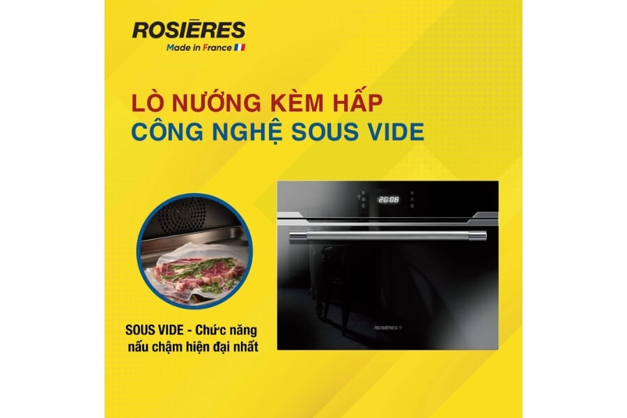 Lò nướng kết hợp hấp Rosieres RFVS580X