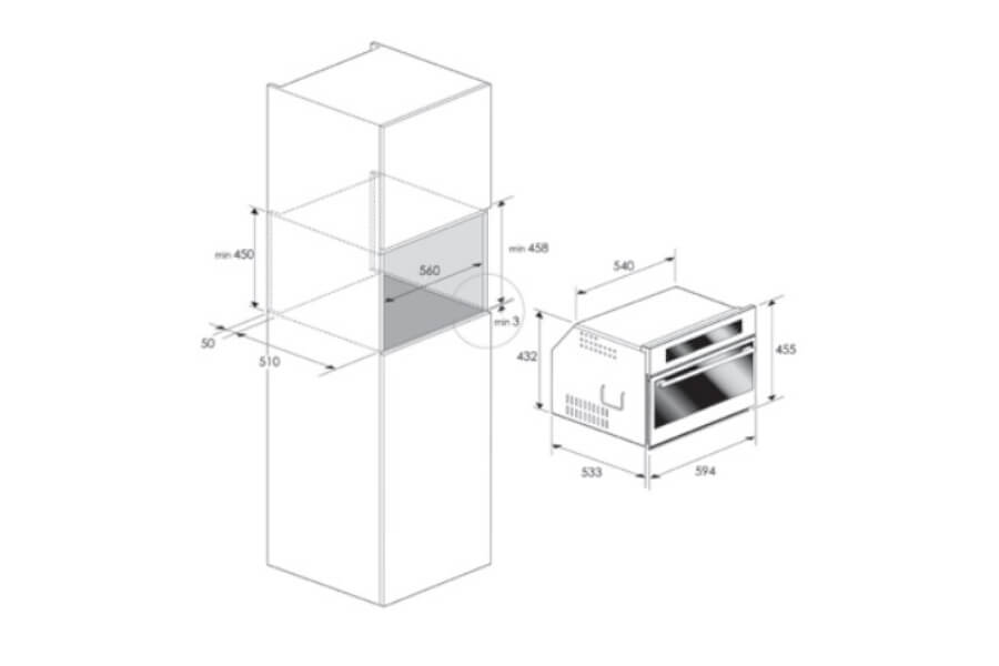 Lò nướng kết hợp hấp Rosieres RFVS580X